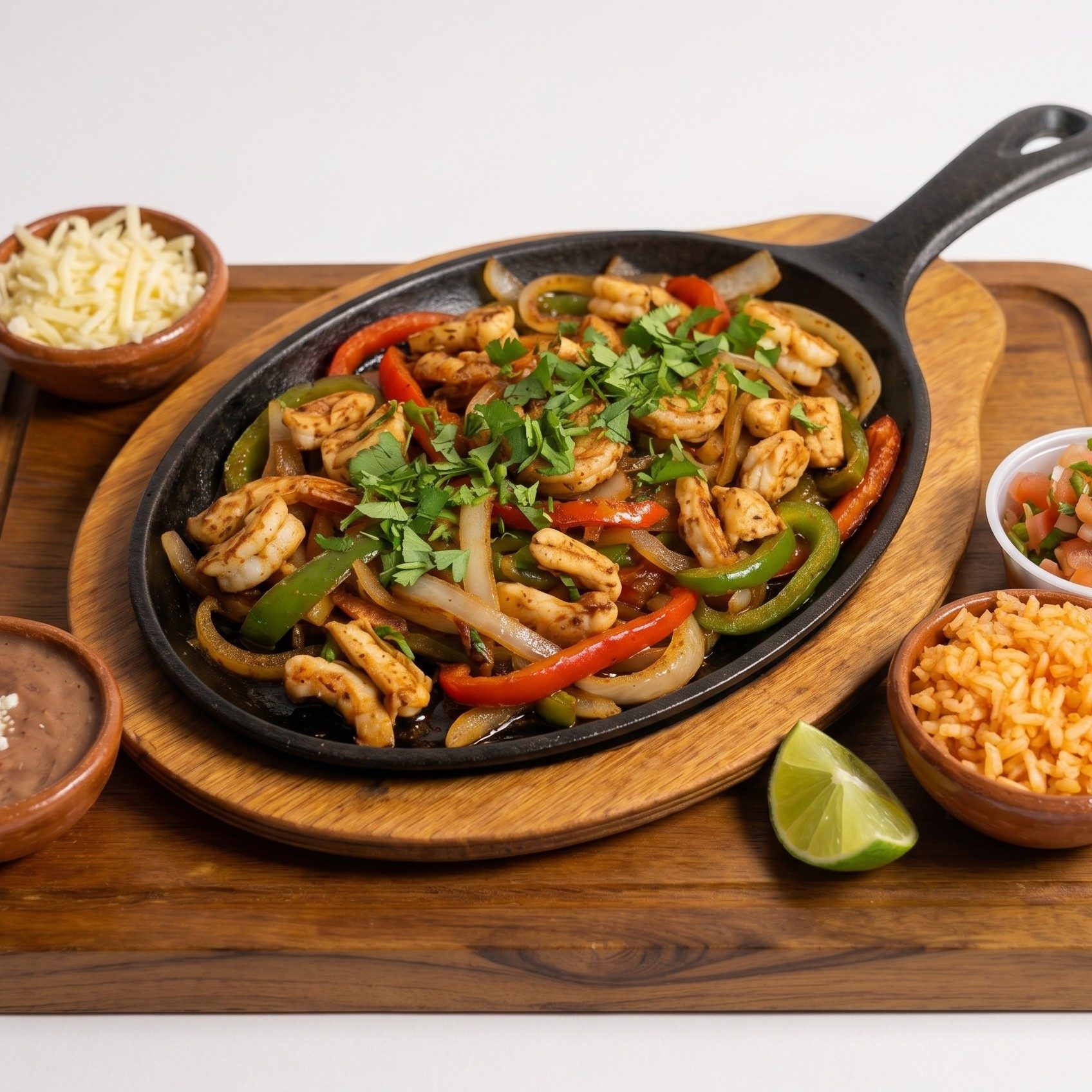 Shrimp Fajitas Dinner.