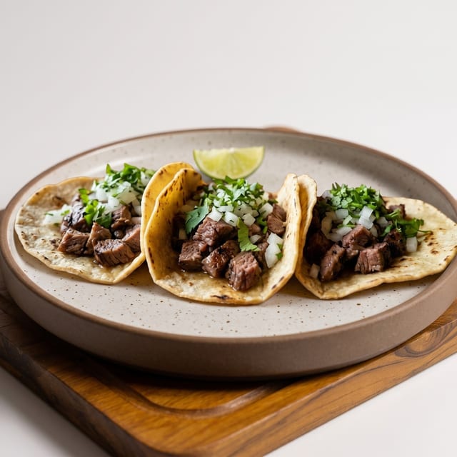 3 Tacos Steak or Chicken Can Pop.