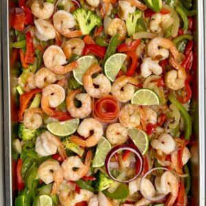 Fajitas de camaron Full Pan