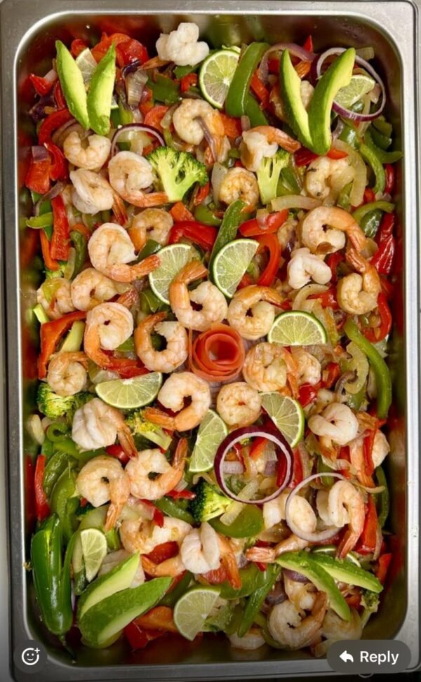 Fajitas de camaron Full Pan