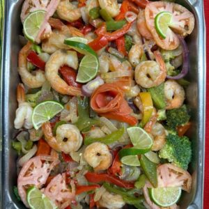 Fajitas de camaron Half Pan