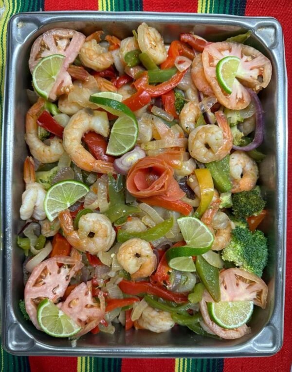 Fajitas de camaron Half Pan